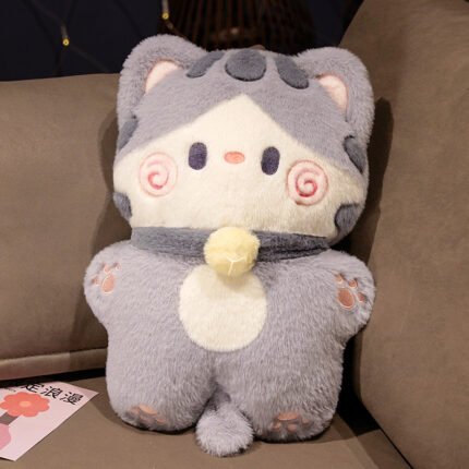 Cow/Axolotl/Cat/Bee Plush Pillow Squish Toy For Gift